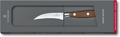 Grand Maitre Paring Knife - 4 Inch Forged Stainless Steel Blade | Professional kitchen knife with ergonomic maple wood handle for precision cutting, peeling, and dicing fruit or vegetables