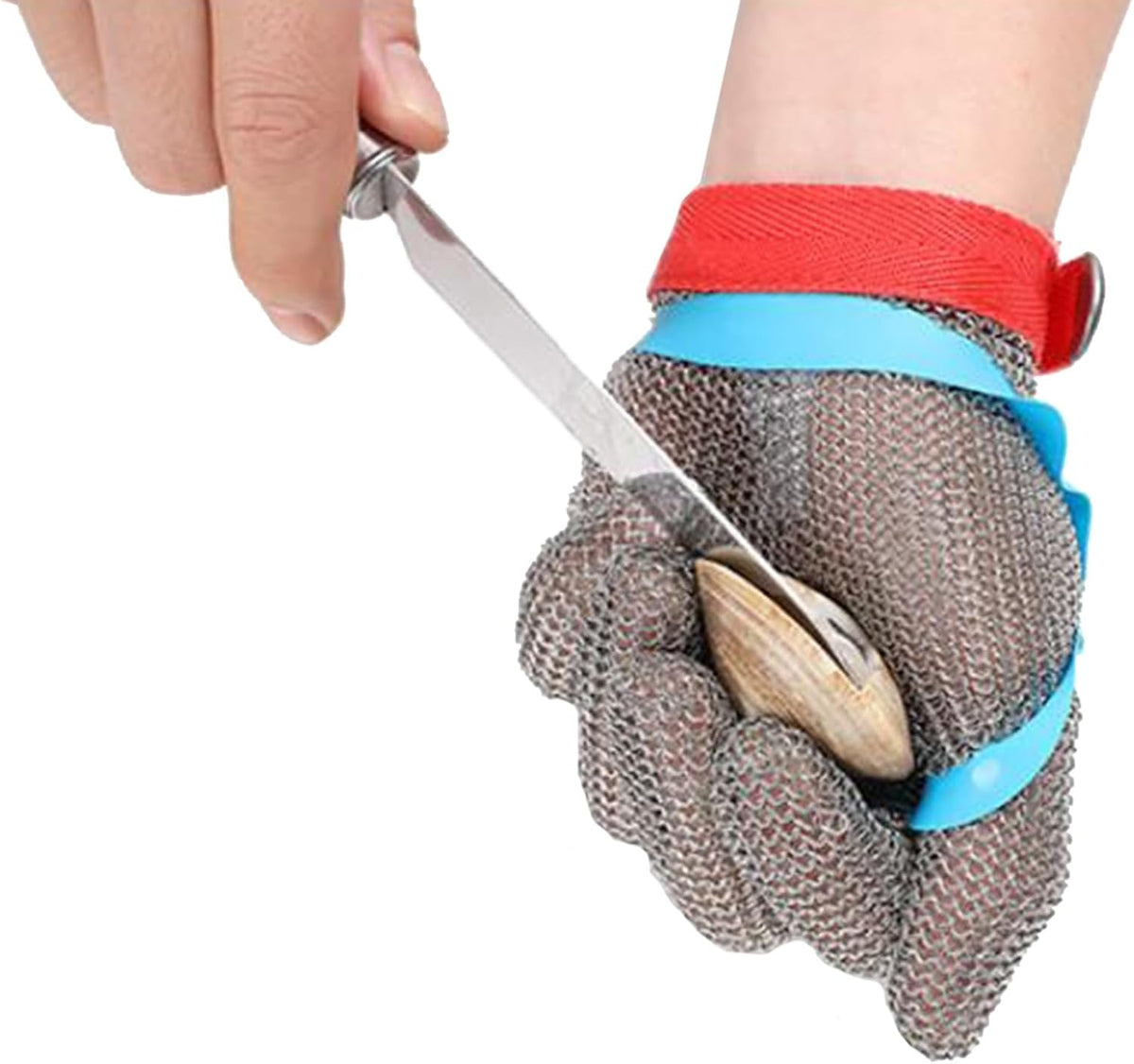 2pcs Factory Kitchen Stainless Steel Cut Resistant Gloves, Food Grade Safety Anti Slip Chainmail Gloves