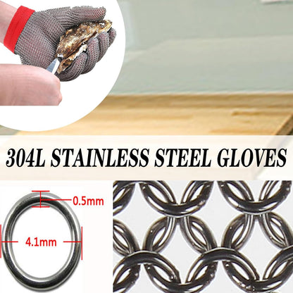 2pcs Factory Kitchen Stainless Steel Cut Resistant Gloves, Food Grade Safety Anti Slip Chainmail Gloves