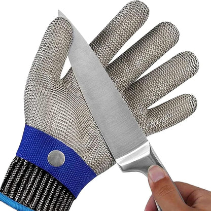 Cut Resistant Gloves Food Grade,316L Stainless Steel Mesh Metal Glove Butcher Meat Cutting, Oyster Shucking, Fishing
