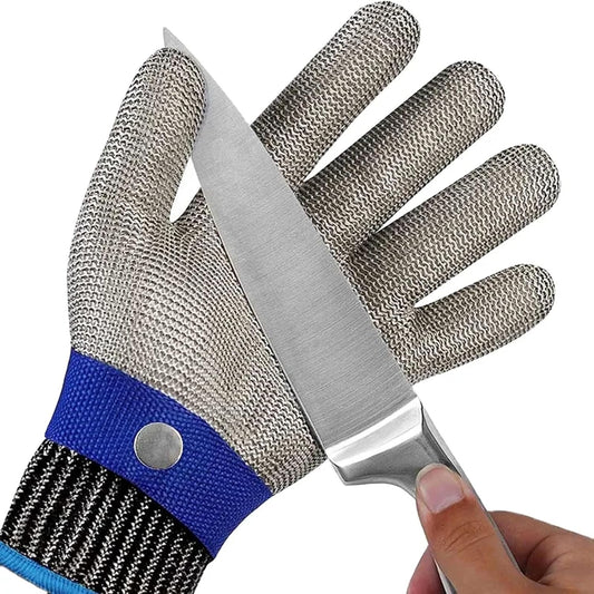 Cut Resistant Gloves Food Grade,316L Stainless Steel Mesh Metal Glove Butcher Meat Cutting, Oyster Shucking, Fishing