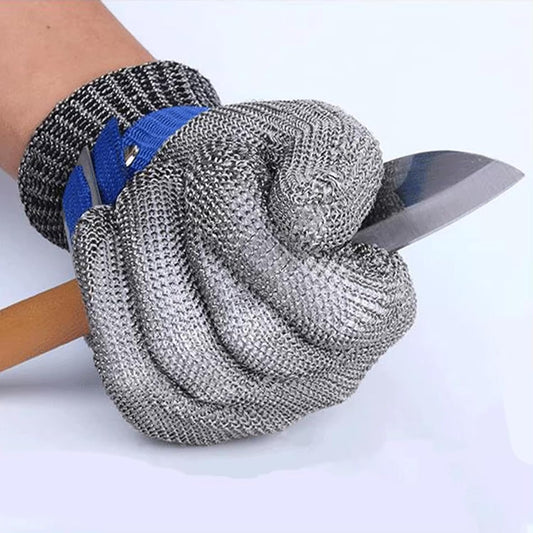 Cut Resistant Gloves Food Grade,316L Stainless Steel Mesh Metal Glove Butcher Meat Cutting, Oyster Shucking, Fishing