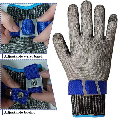 Cut Resistant Gloves Food Grade,316L Stainless Steel Mesh Metal Glove Butcher Meat Cutting, Oyster Shucking, Fishing