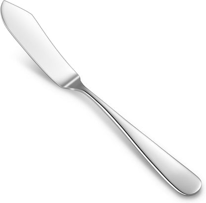 Premium Louise 4-Piece 7-Inch Hammered Butter Knife Set (Hammered) | 18/10 Stainless Steel Butter Knives; Hammered Texture; Smooth Spreading Edges; Rust-Resistant; Dishwasher Safe