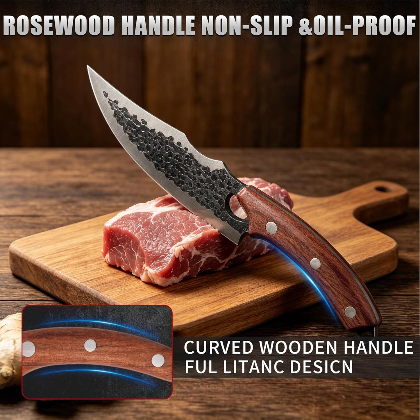 8" Bread Knife, Tomato Knife, Multifunction Serrated Bread Knife Ultra Sharp Offset, Steel Handle Shark-Inspired Ergonomic Stainless for Homemade Bread, Bagels, Sourdough, Vegetables, Fruits