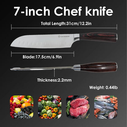 8" Bread Knife, Tomato Knife, Multifunction Serrated Bread Knife Ultra Sharp Offset, Steel Handle Shark-Inspired Ergonomic Stainless for Homemade Bread, Bagels, Sourdough, Vegetables, Fruits