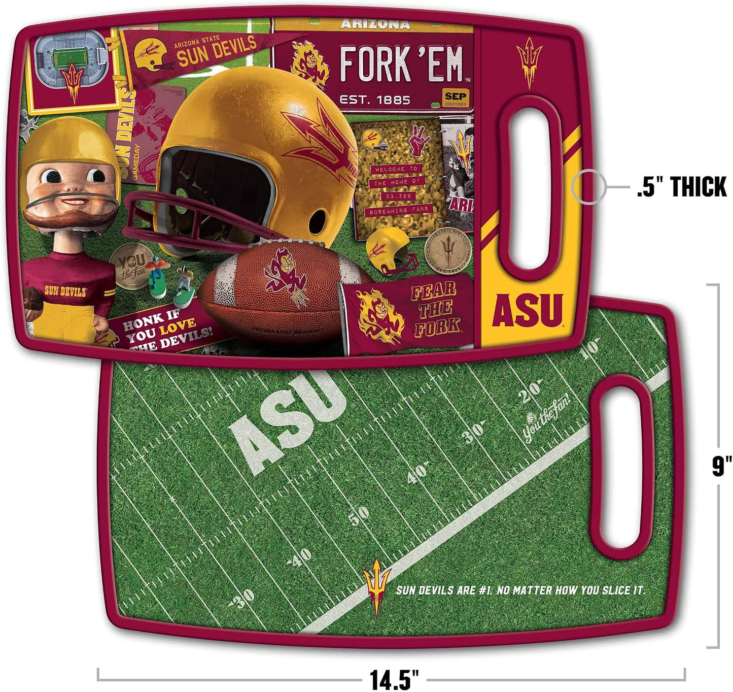 NCAA Retro Series Cutting Board - Colors B