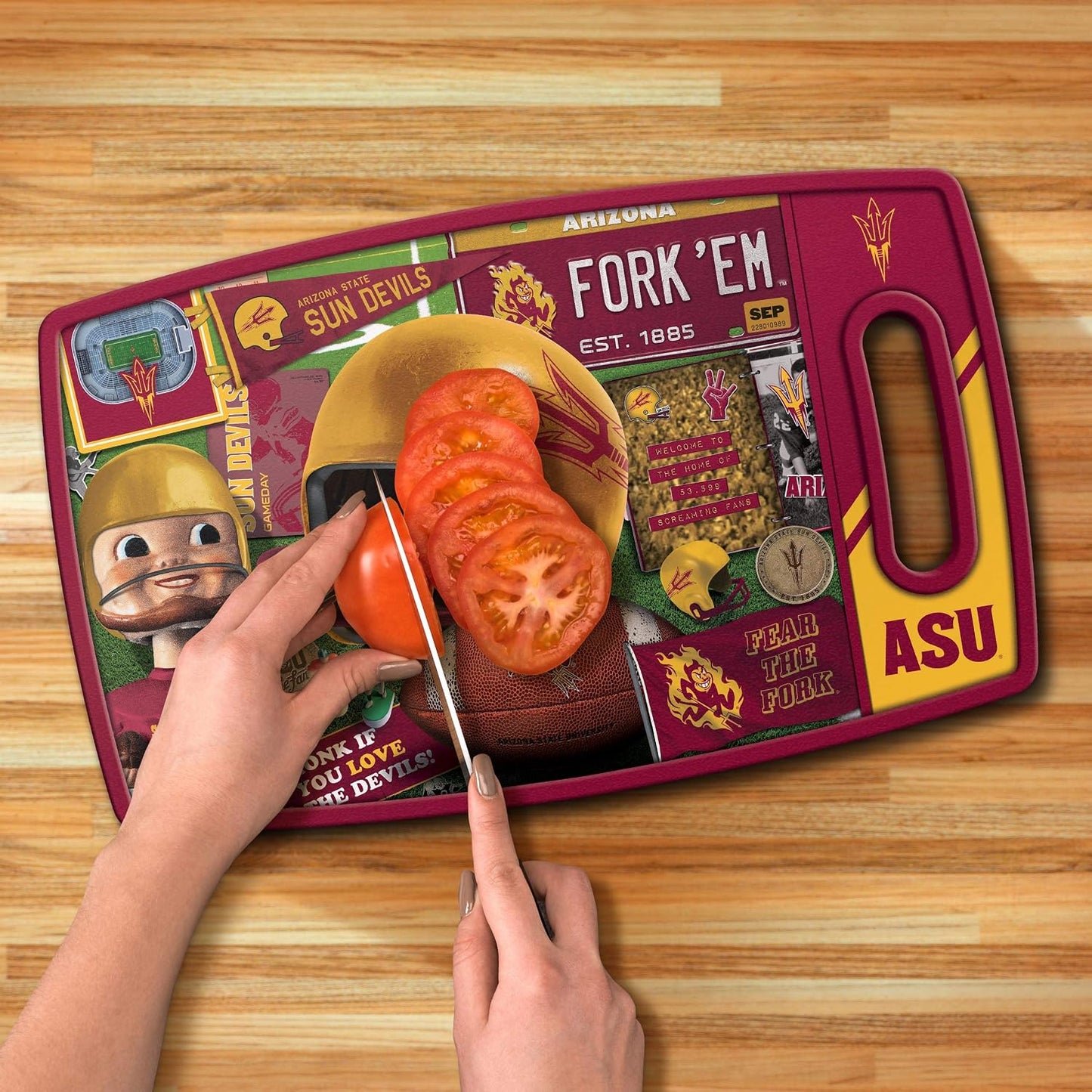 NCAA Retro Series Cutting Board - Colors B