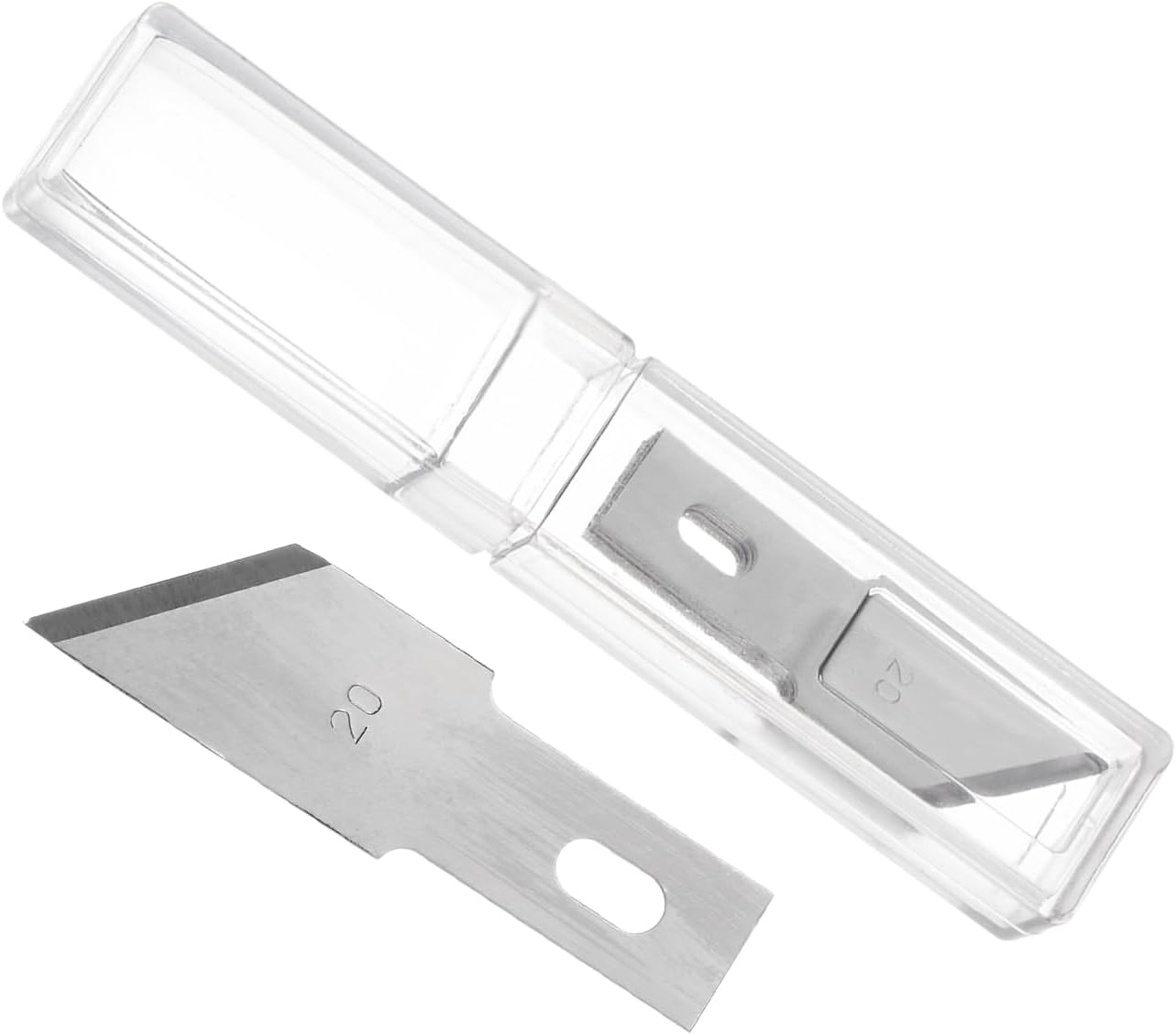 Craft Hobby Blades, #20 Manganese Steel Replacement Cutting Carving Blade Refill Hobby Knife Blades Set with Storage Case - (Applications: for Art Scrapbooking DIY), 40-Pieces