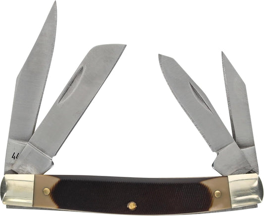 44OT Workmate Traditional Folding Pocket Knife with 4 High Carbon Stainless Steel Blades