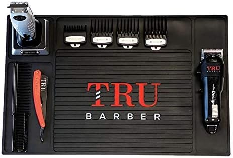 Organizer Mat 18" X 13' (BLACK) Flexible PVC Station Mat, Salon Barbershop Work Station Pads, Beauty Salon Tools, Anti-Slip