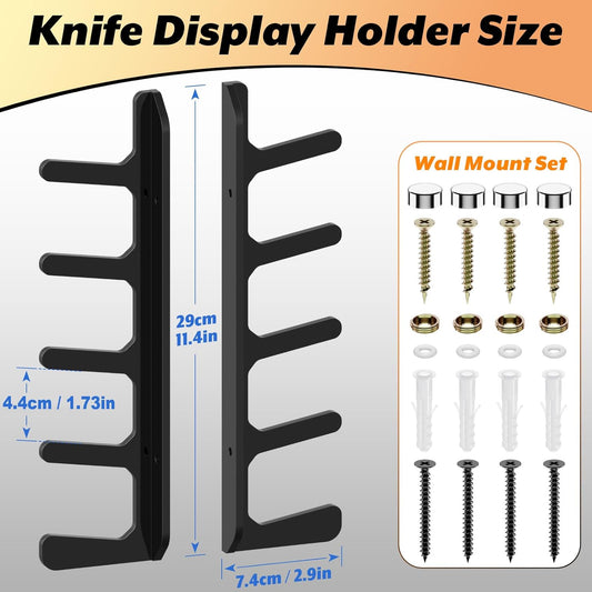 Pocket Knife Wall Mount Stand, 5 Layer Acrylic EDC Knife Display Rack Horizontal Mini Folding Knives Holder Placement Stand Small Dagger Wall Bracket for Storage, Collection