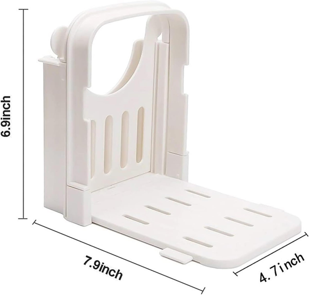 Bread Slicer Toast Cutting Adjustable Roast Loaf Slicer Cutter Foldable Compact Toast Slicing Machine Plastic Bread Slicer for Homemade Bread Foldable Kitchen Baking Tools, Upgrated