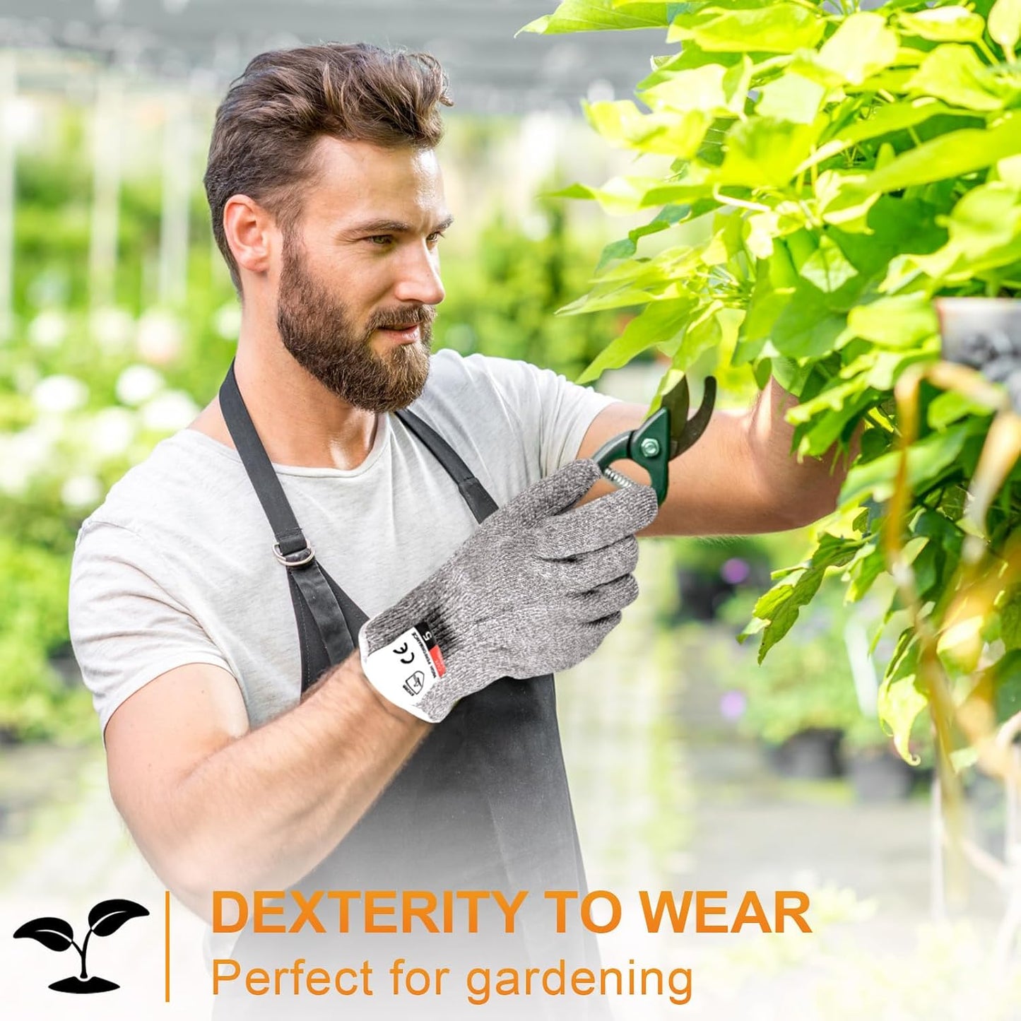 20 Pairs Cut Resistant Gloves Level 5 Protection Cutting Safety Kitchen Anti Cut Gloves for Kitchen (L)