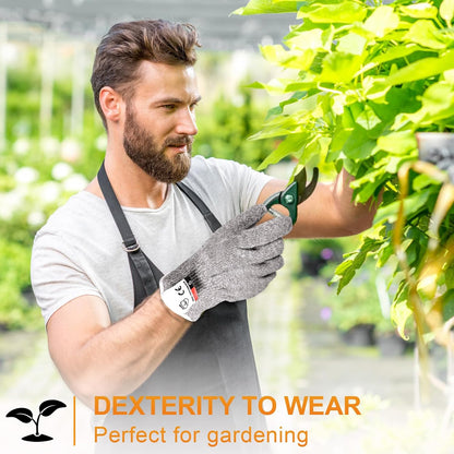 20 Pairs Cut Resistant Gloves Level 5 Protection Cutting Safety Kitchen Anti Cut Gloves for Kitchen (L)