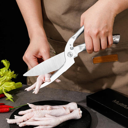 Heavy Duty Poultry Kitchen Shears – Multi-function Stainless Steel Poultry Shears, Ultra Sharp All Purpose Kitchen Scissors Cutting Chicken Meat, Turkey, Fish