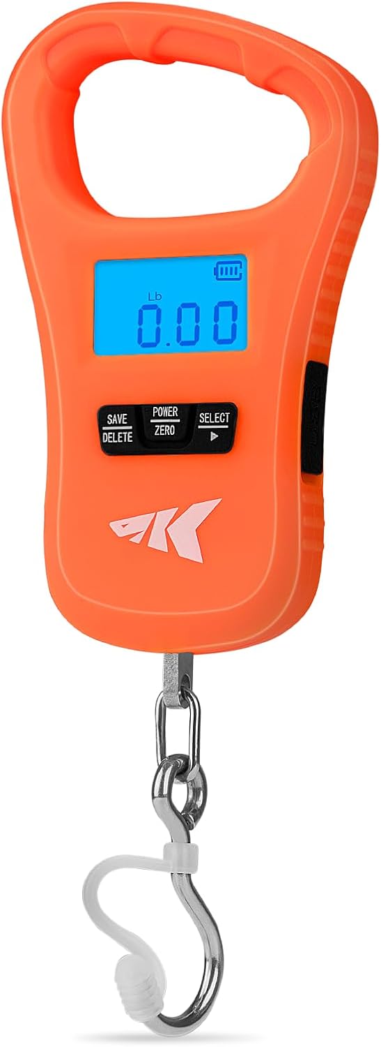 ToughTide Fishing Scale, USB Charging, 65lb Capacity, Ultra-Thin Digital Fish Scale, LCD Display, Ergonomic Handle, Fish Scales Digital Weight, Fishing Accessories for Men