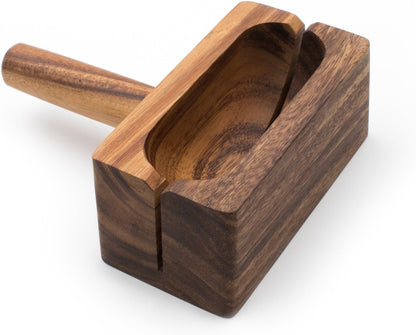 Gourmet 28330 Local 338 Bagel Miter, Acacia Wood, 7 x 5.5 x 2.5 inches