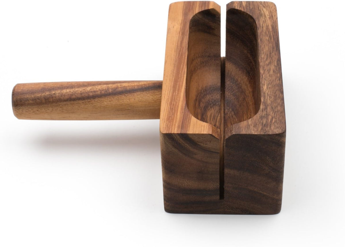 Gourmet 28330 Local 338 Bagel Miter, Acacia Wood, 7 x 5.5 x 2.5 inches