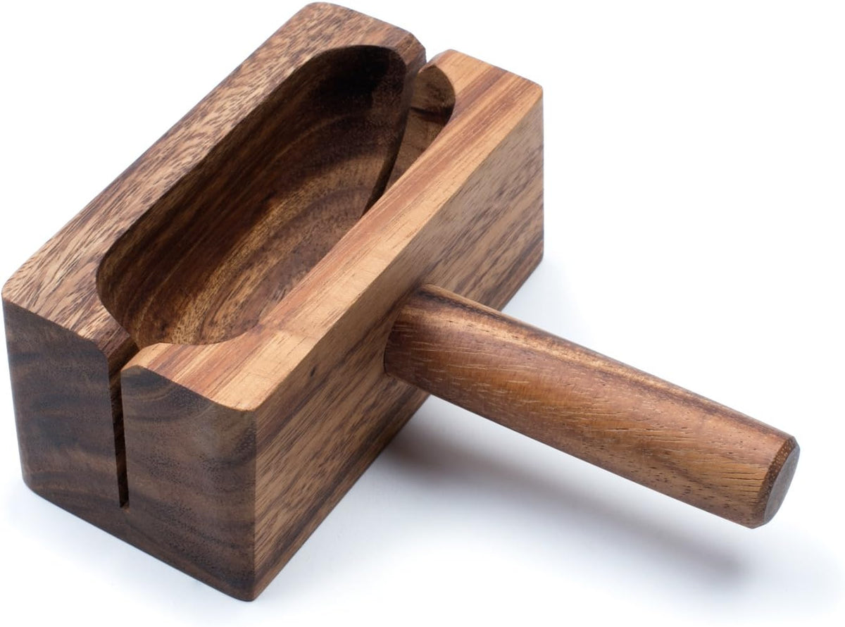 Gourmet 28330 Local 338 Bagel Miter, Acacia Wood, 7 x 5.5 x 2.5 inches