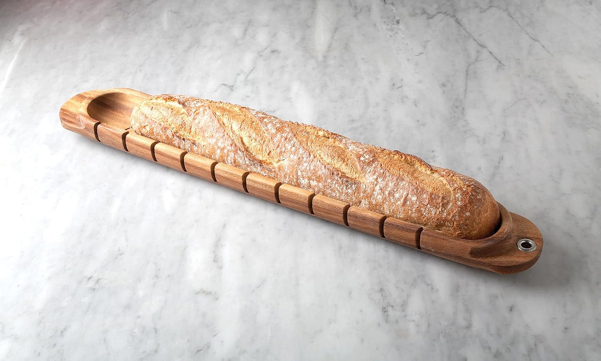 Gourmet 28330 Local 338 Bagel Miter, Acacia Wood, 7 x 5.5 x 2.5 inches