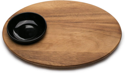 Gourmet 28330 Local 338 Bagel Miter, Acacia Wood, 7 x 5.5 x 2.5 inches