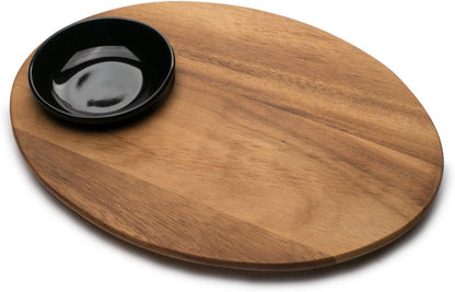Gourmet 28330 Local 338 Bagel Miter, Acacia Wood, 7 x 5.5 x 2.5 inches