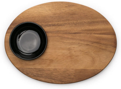 Gourmet 28330 Local 338 Bagel Miter, Acacia Wood, 7 x 5.5 x 2.5 inches