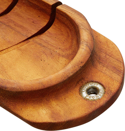 Gourmet 28330 Local 338 Bagel Miter, Acacia Wood, 7 x 5.5 x 2.5 inches