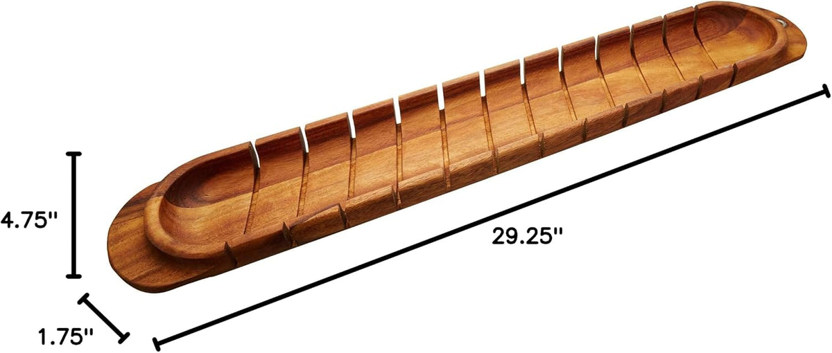 Gourmet 28330 Local 338 Bagel Miter, Acacia Wood, 7 x 5.5 x 2.5 inches
