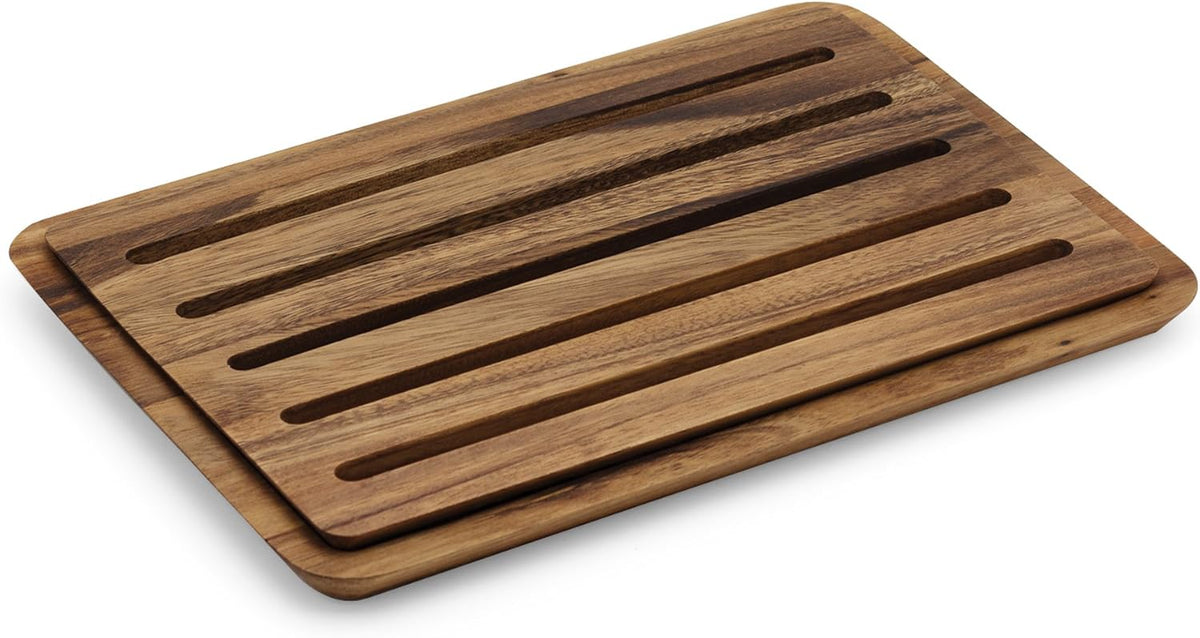 Gourmet 28330 Local 338 Bagel Miter, Acacia Wood, 7 x 5.5 x 2.5 inches