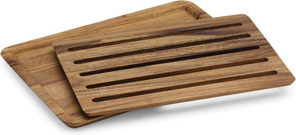 Gourmet 28330 Local 338 Bagel Miter, Acacia Wood, 7 x 5.5 x 2.5 inches