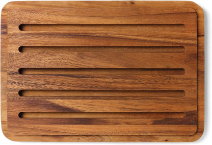 Gourmet 28330 Local 338 Bagel Miter, Acacia Wood, 7 x 5.5 x 2.5 inches