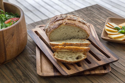Gourmet 28330 Local 338 Bagel Miter, Acacia Wood, 7 x 5.5 x 2.5 inches