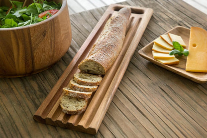 Gourmet 28330 Local 338 Bagel Miter, Acacia Wood, 7 x 5.5 x 2.5 inches