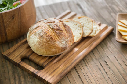 Gourmet 28330 Local 338 Bagel Miter, Acacia Wood, 7 x 5.5 x 2.5 inches