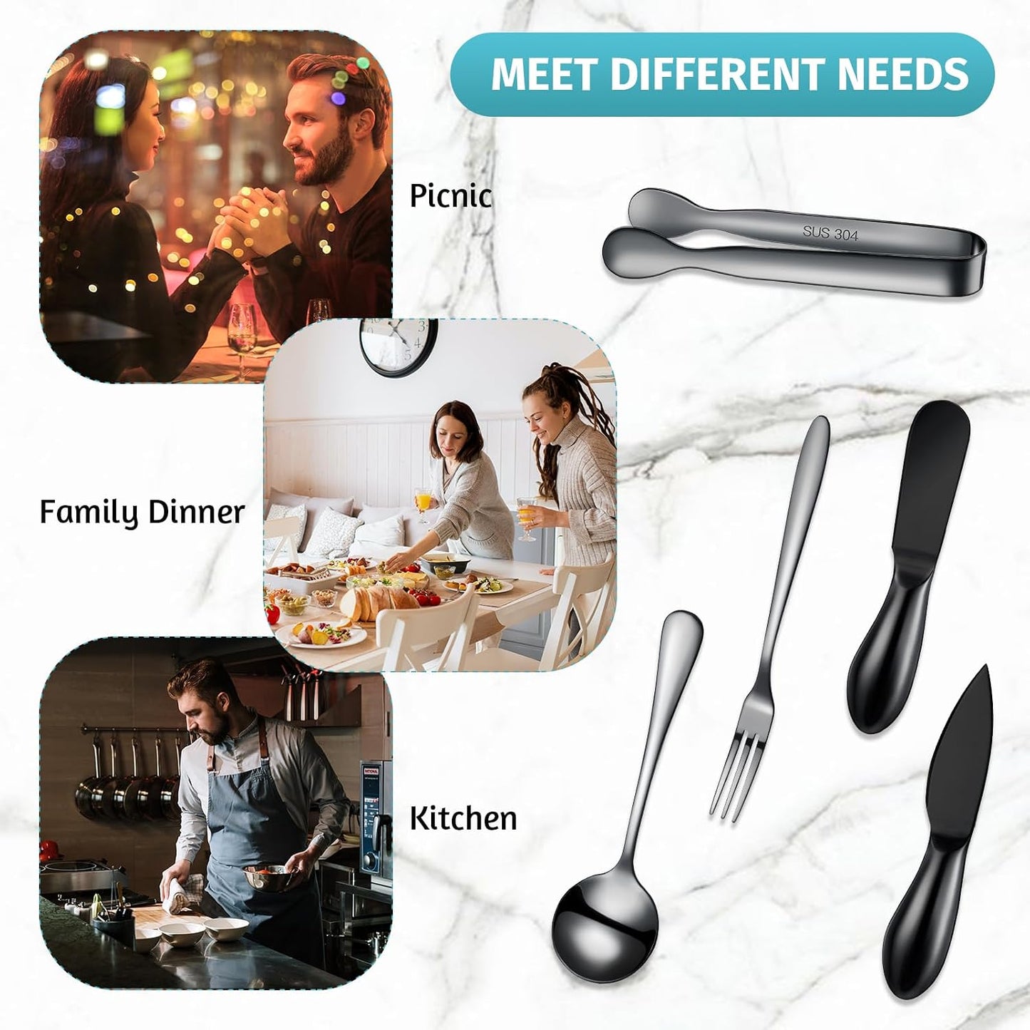 Charcuterie Board Accessories Cheese Spreader Knife Set Charcuterie Utensils Butter Knife Stainless Steel Mini Serving Tongs Spoons Appetizer Forks for Pastry(Silver,20 Pieces)