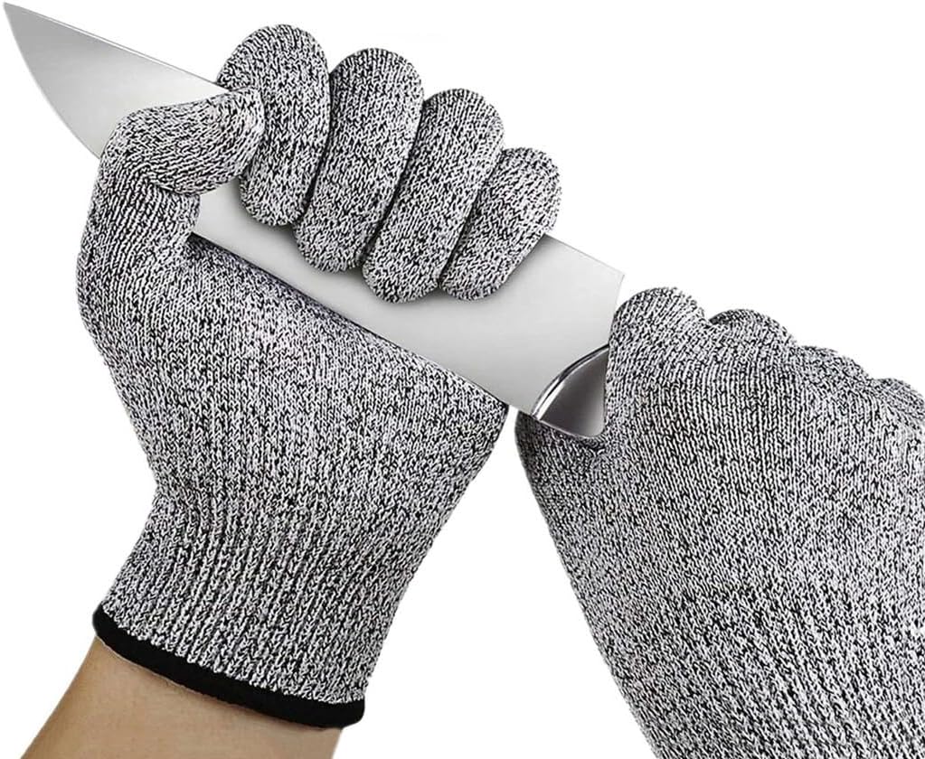 Cut Resistant Gloves Level 5, HPPE Glove Food Grade Cut Proof Gloves for Kitchen Cutting Oyster Shucking Mandoline Woodwork