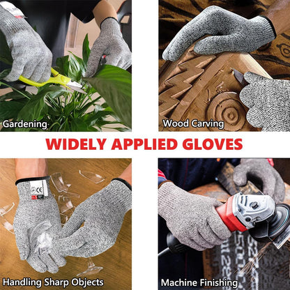 Cut Resistant Gloves Level 5, HPPE Glove Food Grade Cut Proof Gloves for Kitchen Cutting Oyster Shucking Mandoline Woodwork