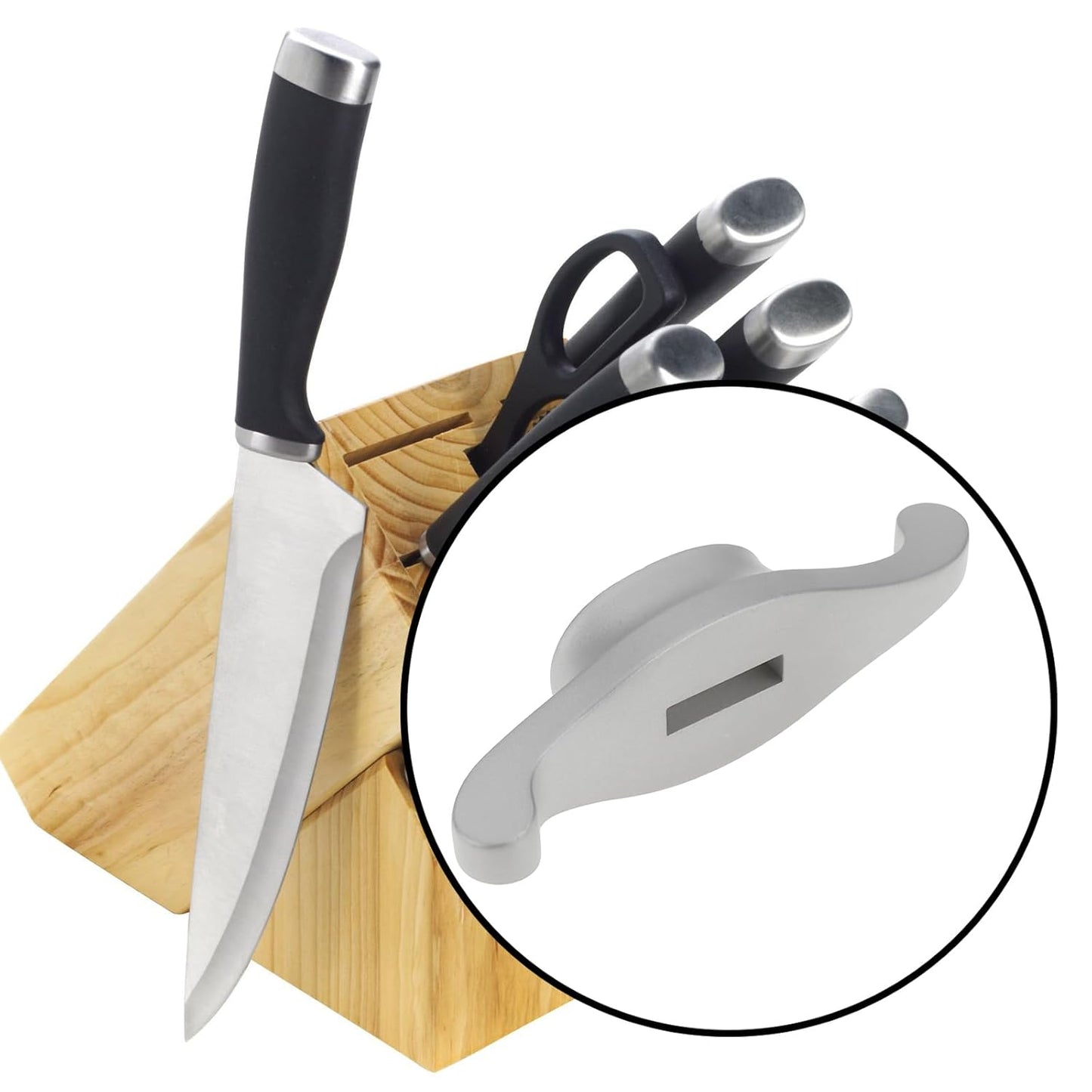 Stainless Steel Finger Guard Bolster DIY Handle for Kn-ives Making