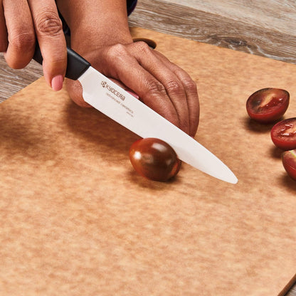 Advanced Ceramic Revolution Series 5-inch Micro Serrated Tomato, Utility Knife, Black Blade