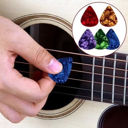30pcs Silicone Guitar Finger Guards 5 Sizes Fingertip Protectors | Finger Covers Caps, With picks, For Acoustic Stringed Instruments Players, Sew Embroidery Use, Anti Slip Pain Relief