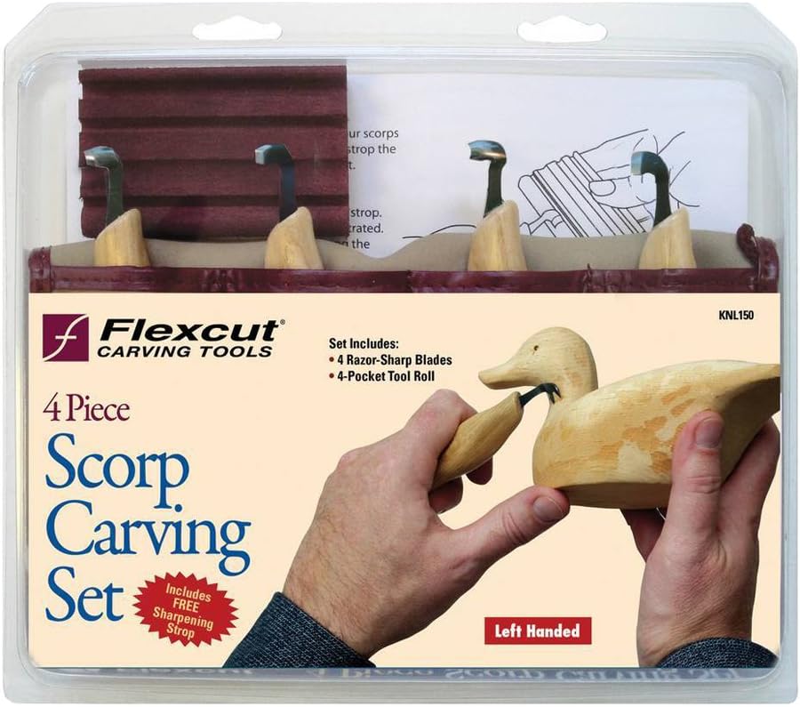 Wood Carving Knives | Starter Set of 3 Woodcarving Knives | 1095 High Carbon Steel Blades | Ergonomic Ash Wood Handles for Beginners and Hobbyists | KN500 | Made in the U.S.A
