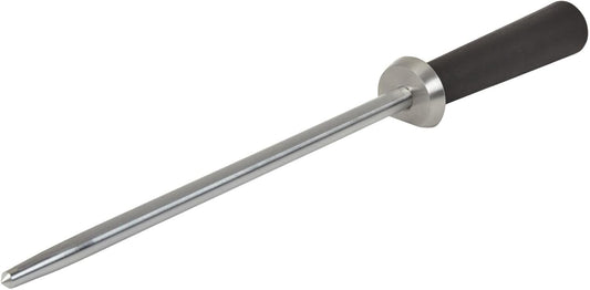 Cutlery Sora 9" Combination Honing Steel | Smooth and Micro-Ribbed Honing Rod, Built-In Angle Guide, Pakkawood Handle