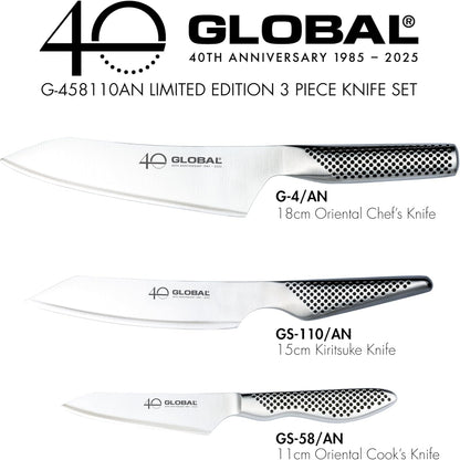 Global 40th Anniversary 3 Piece Knife Set