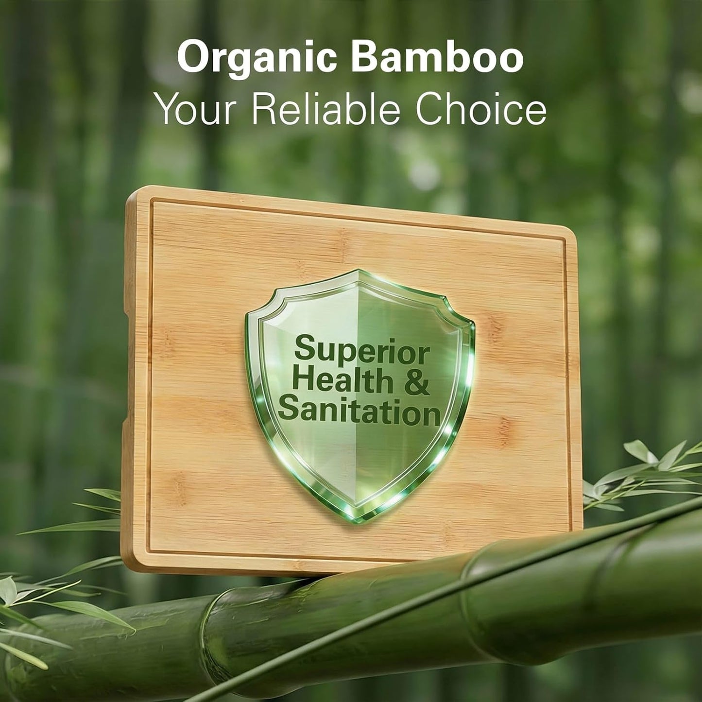 Zarler Bamboo Cutting Boards for Kitchen, Wood Cutting Board with Juice Grooves and Handles, Wooden Chopping Board Set for Meal Prep, 500℉ Carbonized Bamboo, XL Size, Ideal Kitchen Gift