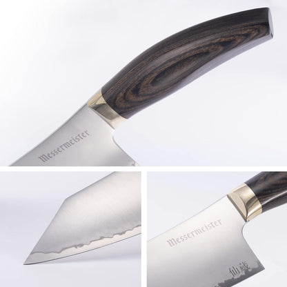 Kawashima 8” Chef’s Knife - SG2 Powdered Steel, Eco-Brass Bolster & Walnut Pakkawood Handle - Made in Seki, Japan