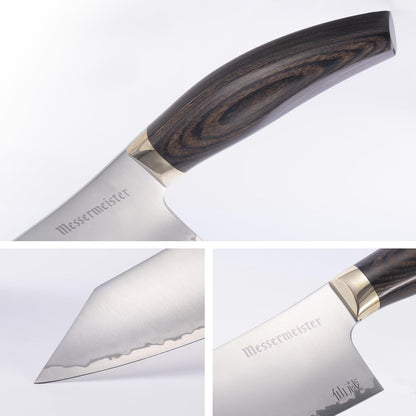 Kawashima 8” Chef’s Knife - SG2 Powdered Steel, Eco-Brass Bolster & Walnut Pakkawood Handle - Made in Seki, Japan