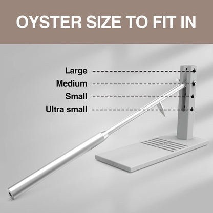 Heavy Duty Oyster Shucker Tool Kit – Stainless Steel Clam Opener Machine with 5 Height Settings, 2 Shucking Knives, Glove & G-Clamp for Safe and Easy Shellfish Opening at Home or Buffet