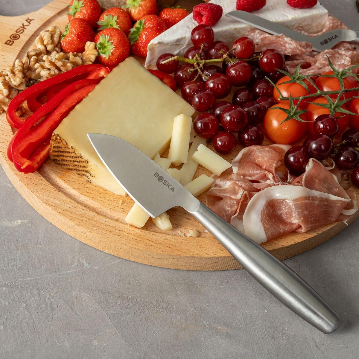Cheese Knife Set Amigo Small - Set of 5 Small Knives for All Cheese Types - Ergonomic Beech Wood Handle - Stainless Steel - Non-stick Thanks to BSF Treatment